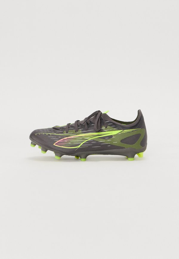 Puma ULTRA 5 MATCH - Soft-ground football boots - matte aged silver/yellow alert/aged silver