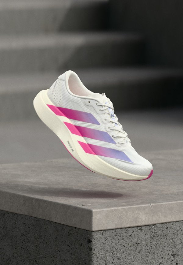adidas Performance ADIZERO EVO SL WOVEN - Road running shoes - footwear white/lucid fuchsia/violet tone
