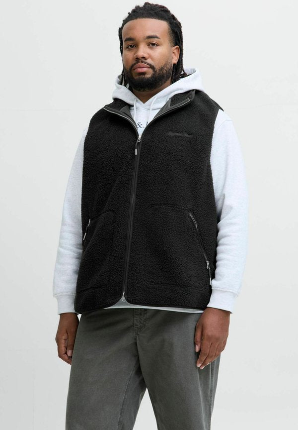 Jack & Jones Teddy Plus Size Teddy - Waistcoat - black