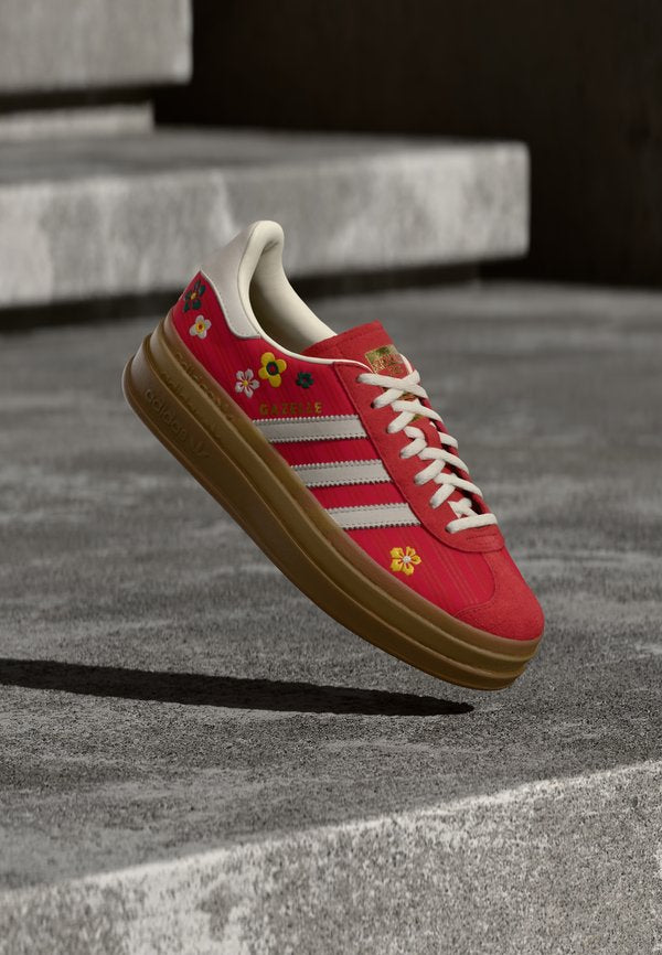 adidas Originals GAZELLE BOLD W X LIBERTY - Trainers - better scarlet/off white/eqt yellow
