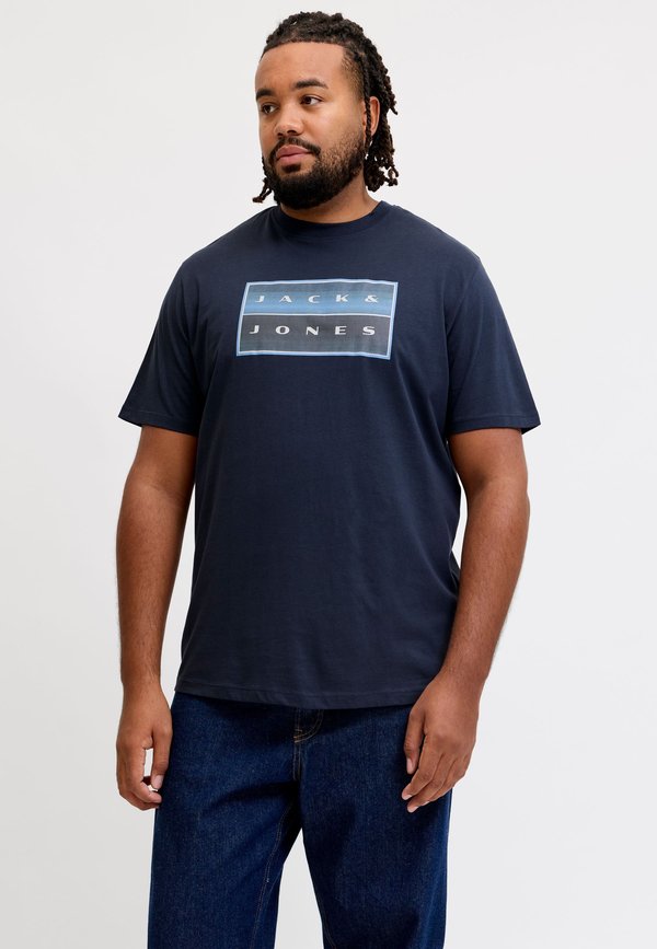Jack & Jones T-SHIRT PLUS SIZE LOGO T-SHIRT - Print T-shirt - outer space