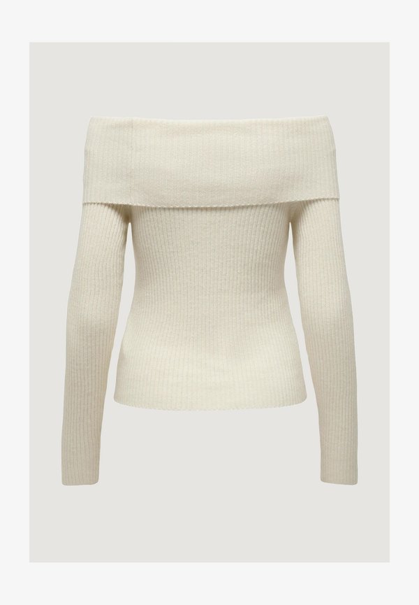 ONLY ONLKATIA LS OFF SHOULDER KNT NOOS - Jumper - sour cream