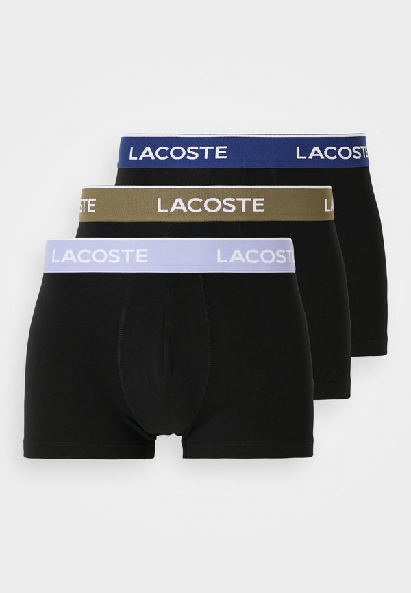 Lacoste UNDERWEAR TRUNK 3 PACK - Trunks - black/delphinium/olive/methylene