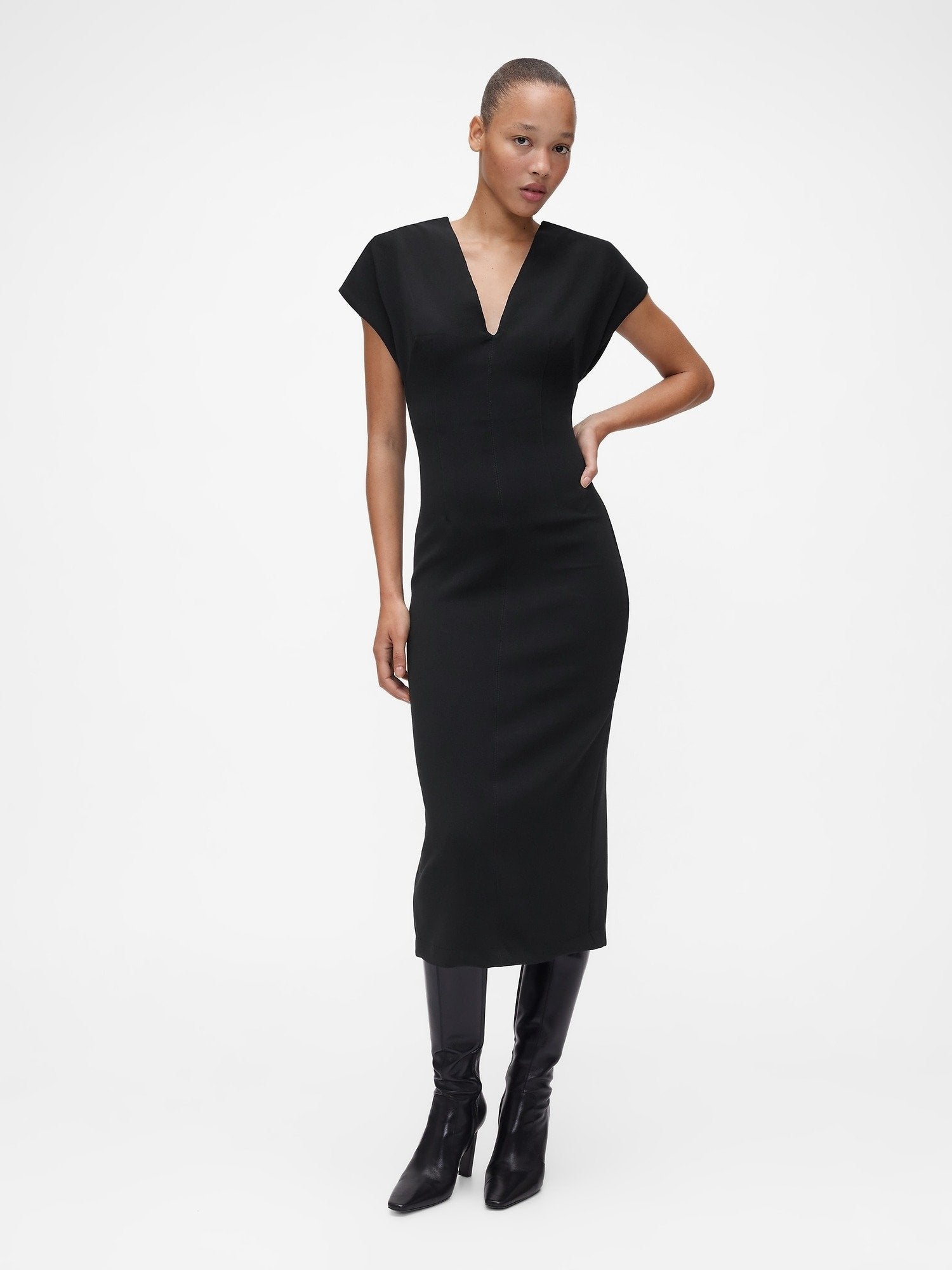 GAP GAPSTUDIO STRUCTURED MIDI DRESS