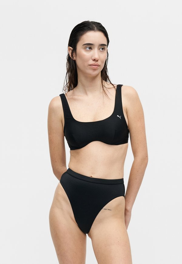 Puma SWIM WOMEN SCOOP NECK - Bikini top - black
