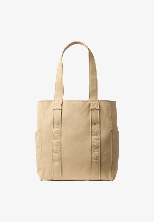Calvin Klein WEBBING STRAP TOTE - Tote bag - khaki