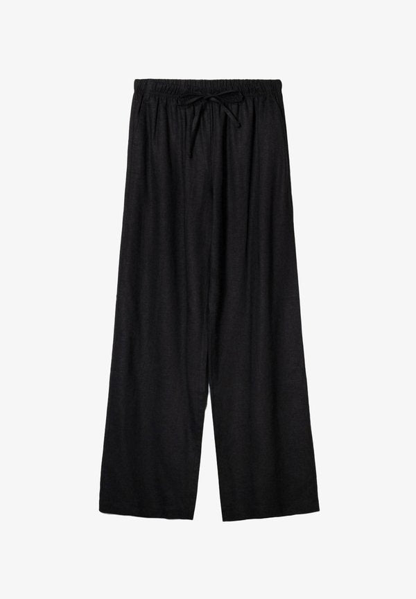 Bershka Trousers - black