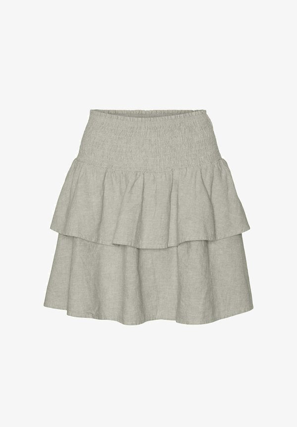Vero Moda VMLUNA High waist Short - A-line skirt - silver lining