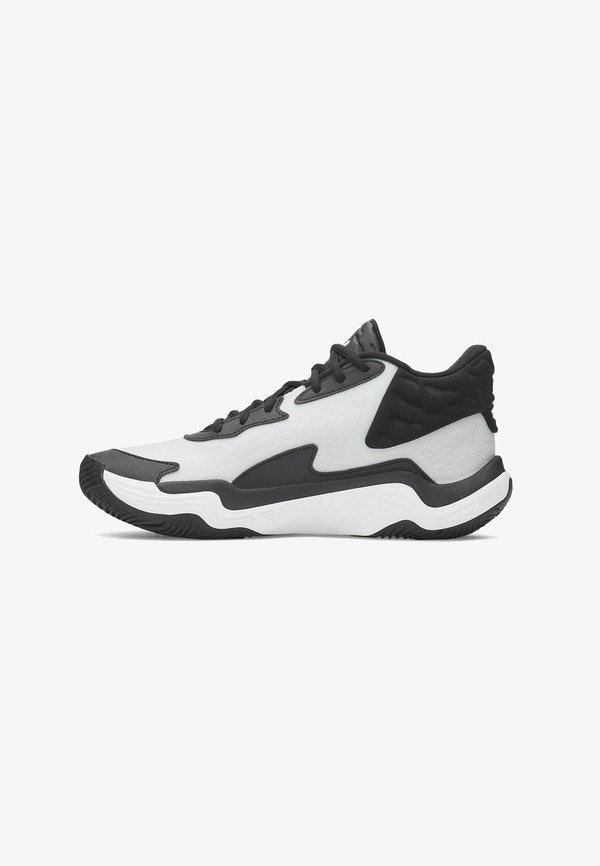 Under Armour SPAWN 7 MID - Basketball shoes - white