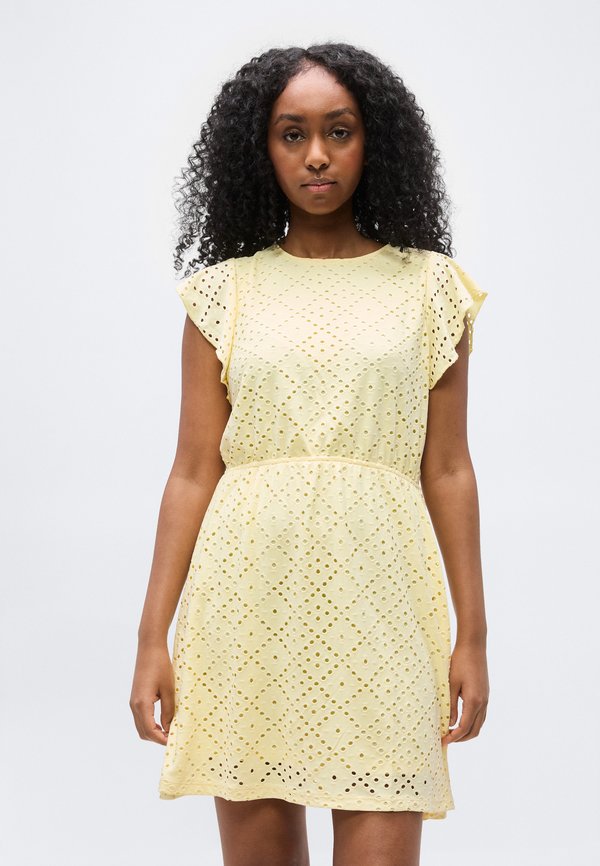 Vero Moda Petite VMTASSA FRILL SHORT DRESS - Jersey dress - anise