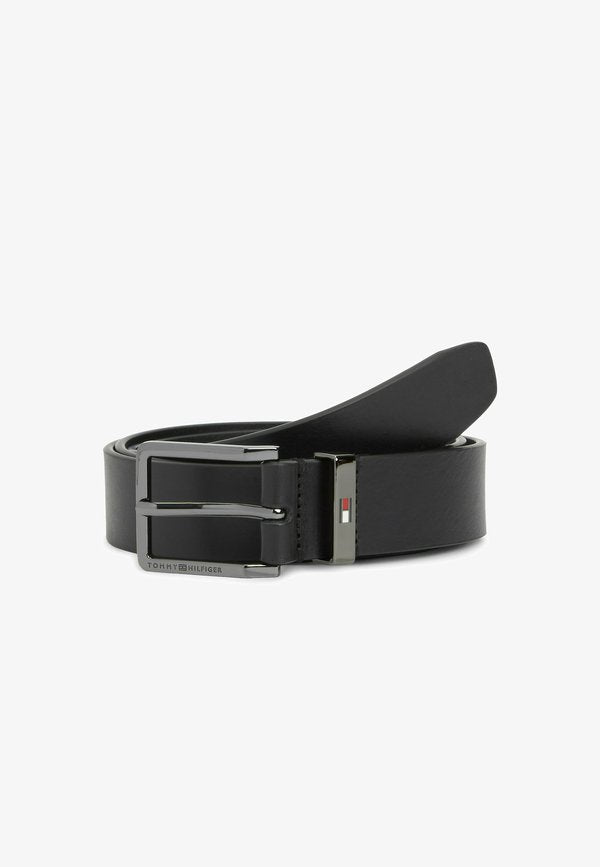 Tommy Hilfiger DEBOSSED LOGO SQUARE BUCKLE  - Belt business - black