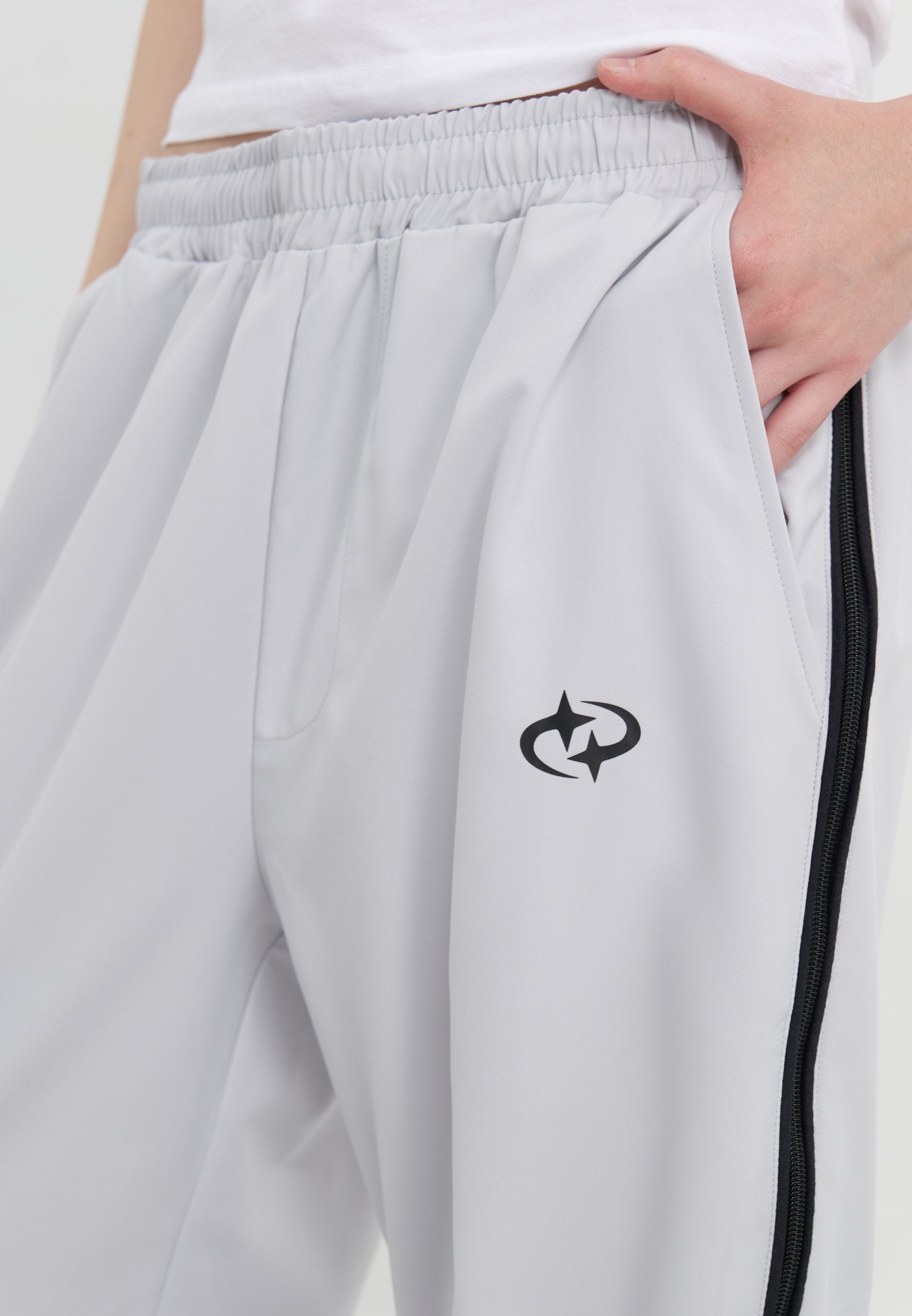 YOURTURN UNISEX SIDE-ZIP JOGGING TROUSERS