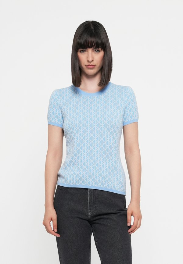 Calvin Klein CAP SLEEVE SNOWY BABY TEE - Print T-shirt - frozen fjord