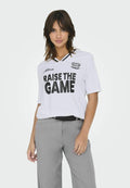 ONLY ONLNADINE - Print T-shirt - bright white