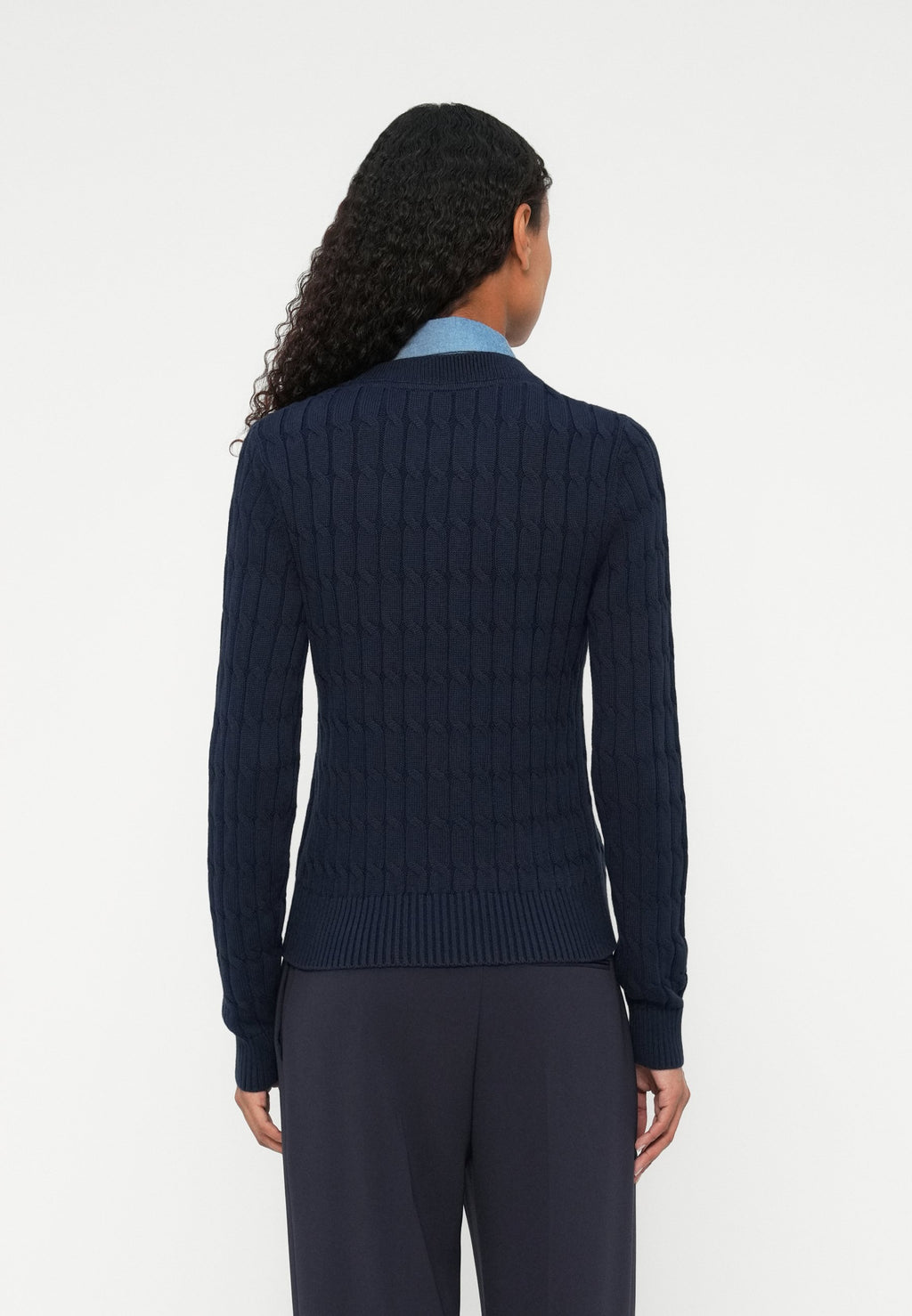 CABLE KNIT CREW NECK JUMPER Media 4
