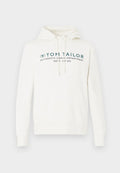 TOM TAILOR PRINTED HOODIE - Hoodie - gardenia white