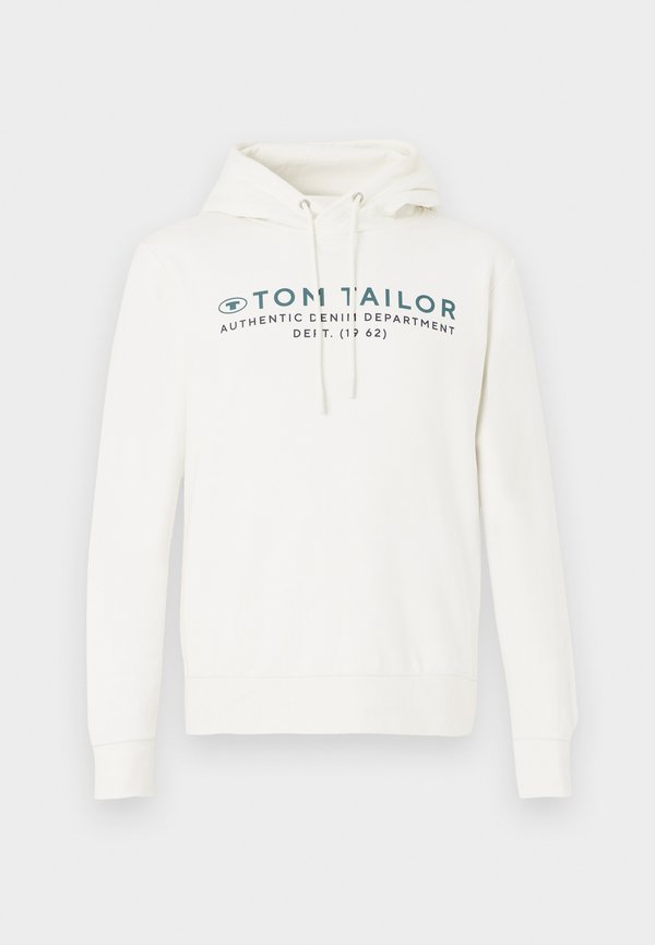 TOM TAILOR PRINTED HOODIE - Hoodie - gardenia white
