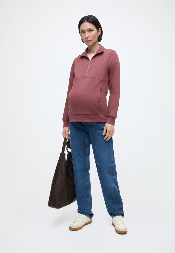 Anna Field MAMA MATERNITY ZIP THROUGH FUNNEL NECK SWEATSHIRT