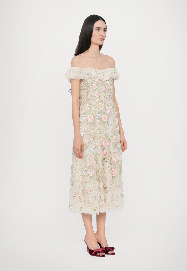 Needle & Thread ANTOINETTES FLORAL OFF SHOULDER BALLERINA DRESS