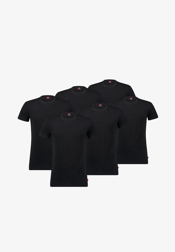 Levi's® 6-ER PACK RUND - Undershirt - black