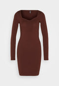 Pieces PCSOFFI  SQUARE NECK MIDI DRESS