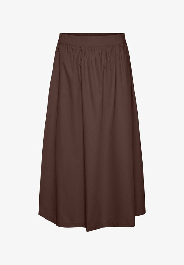 Vero Moda VMCILLA High waist Long - A-line skirt - chocolate martini