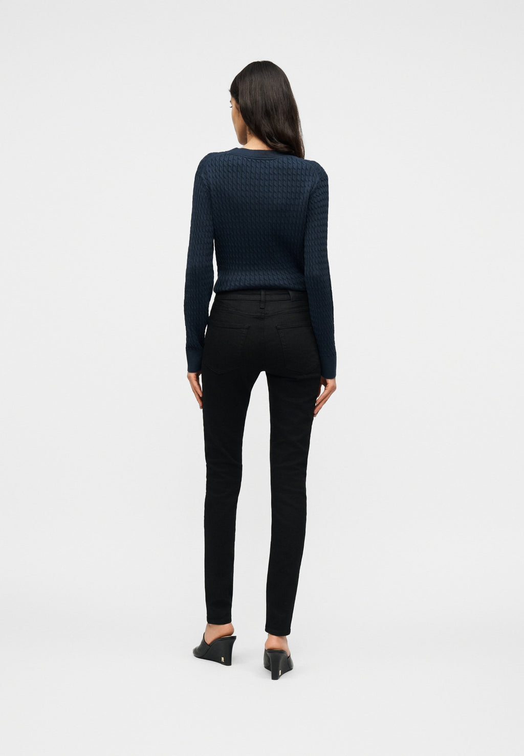 COMO MID RISE SKINNY BLACK JEANS Media 4