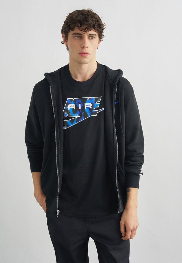 Nike Sportswear CLUB - Zip-up sweatshirt - black/white