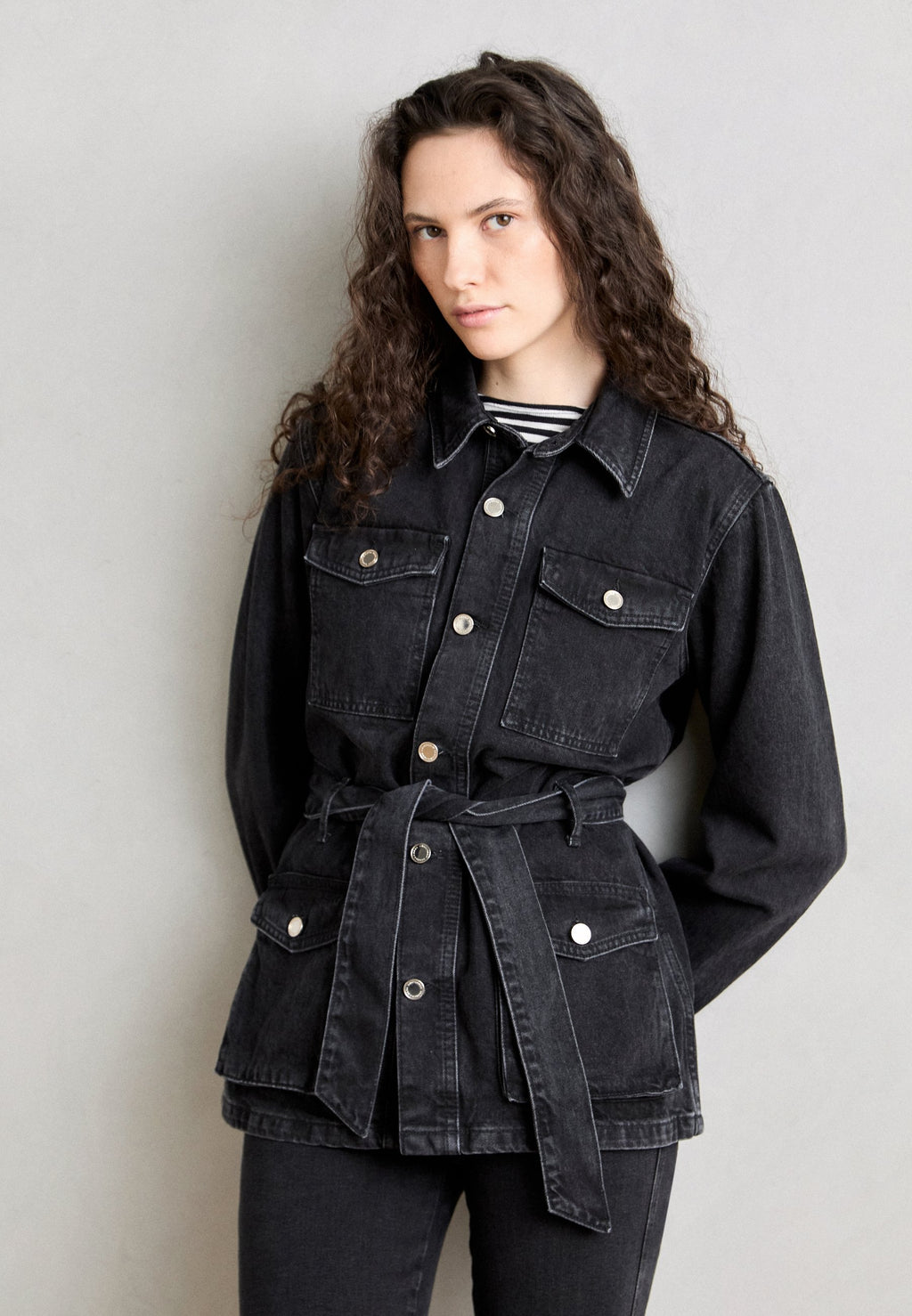 Scotch & Soda WORKED OUT CARGO JACKET WITH BELT