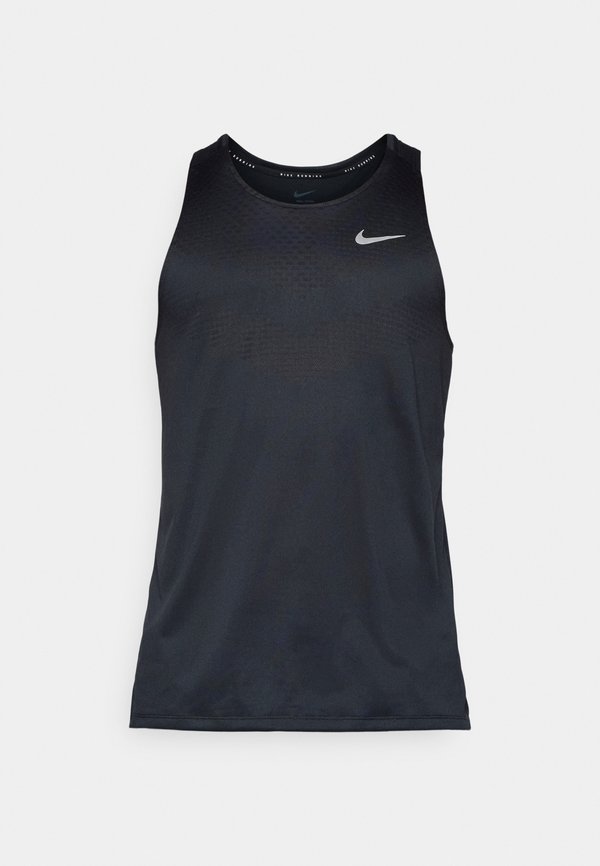 Nike Performance STRIDE TANK - Top - black/silver-colored
