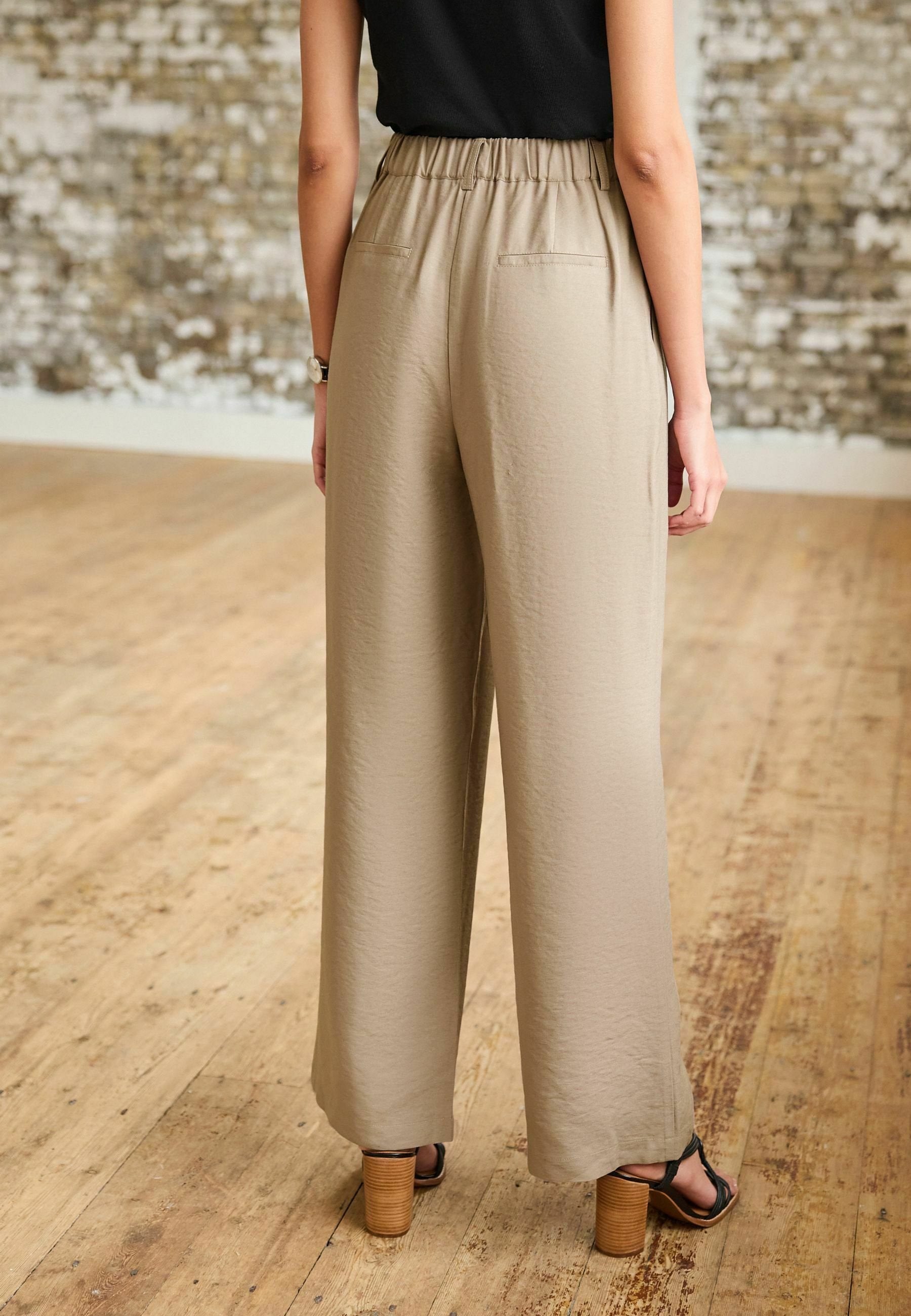 Next TAILORED ELASTIC BACK WIDE LEG TROUSERS