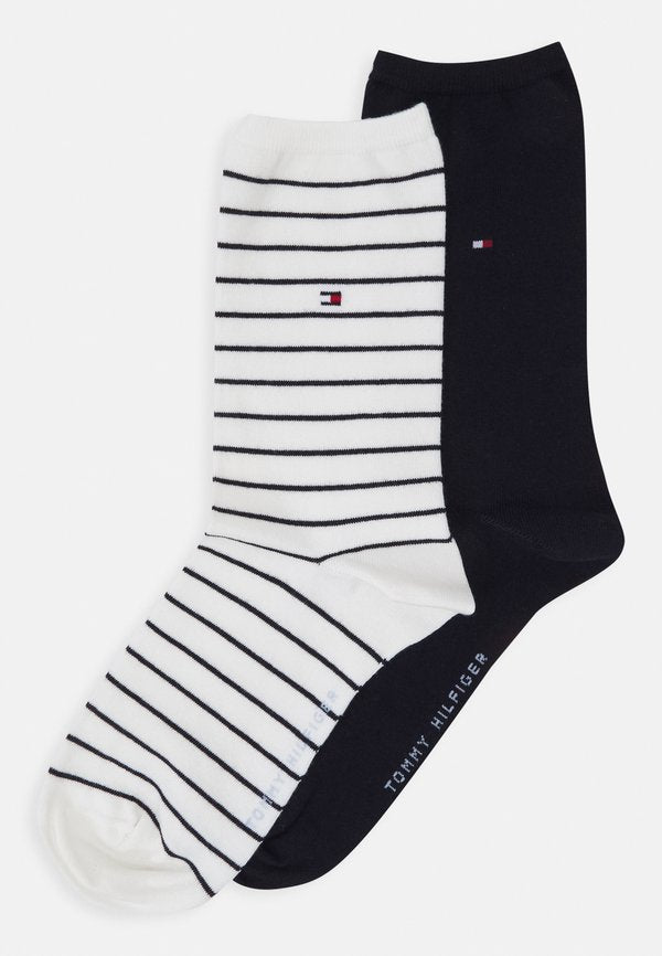 Tommy Hilfiger WOMEN SMALL STRIPE 2 PACK - Socks - off-white