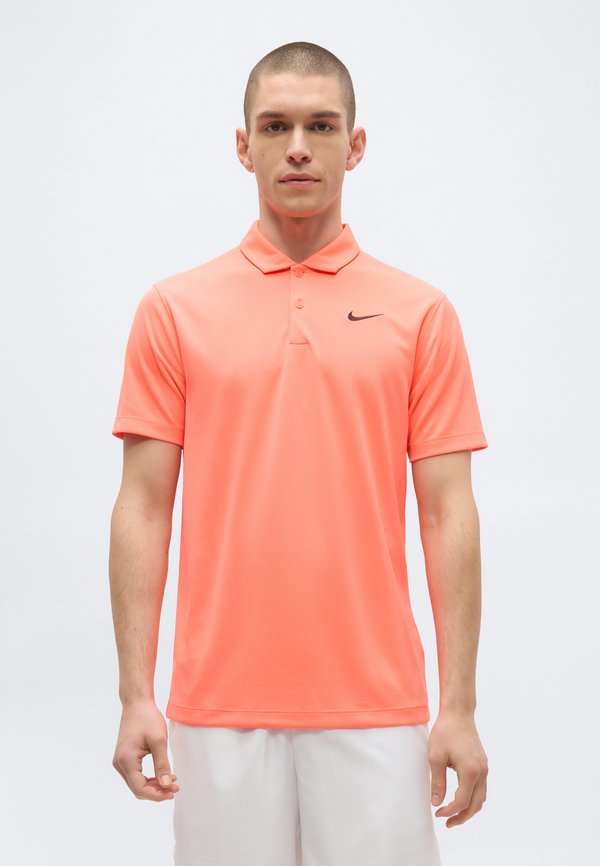 Nike Performance SOLID - Polo shirt - hot lava/black