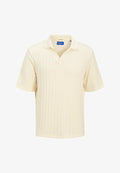 Jack & Jones Knitted Plain Knitted - Polo shirt - antique white