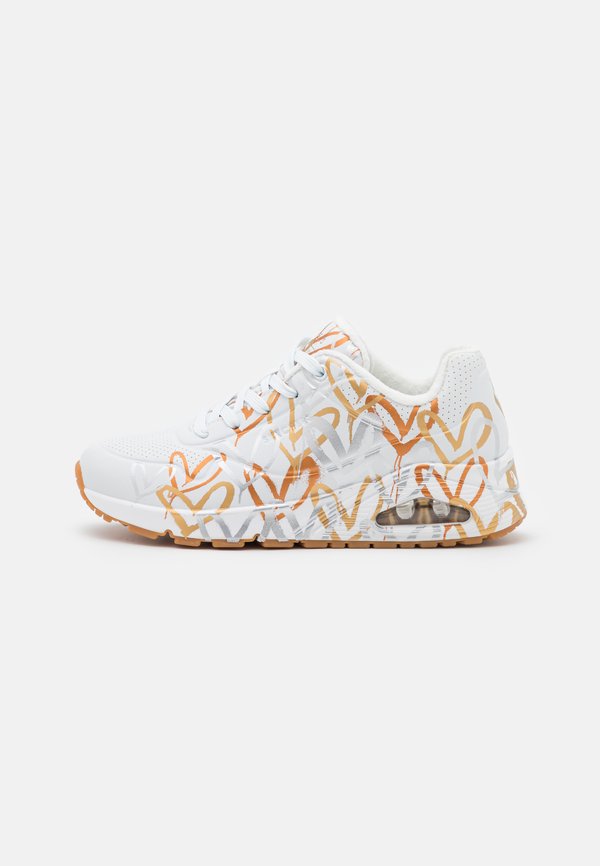 Skechers UNO - Trainers - white/multi-coloured metallic
