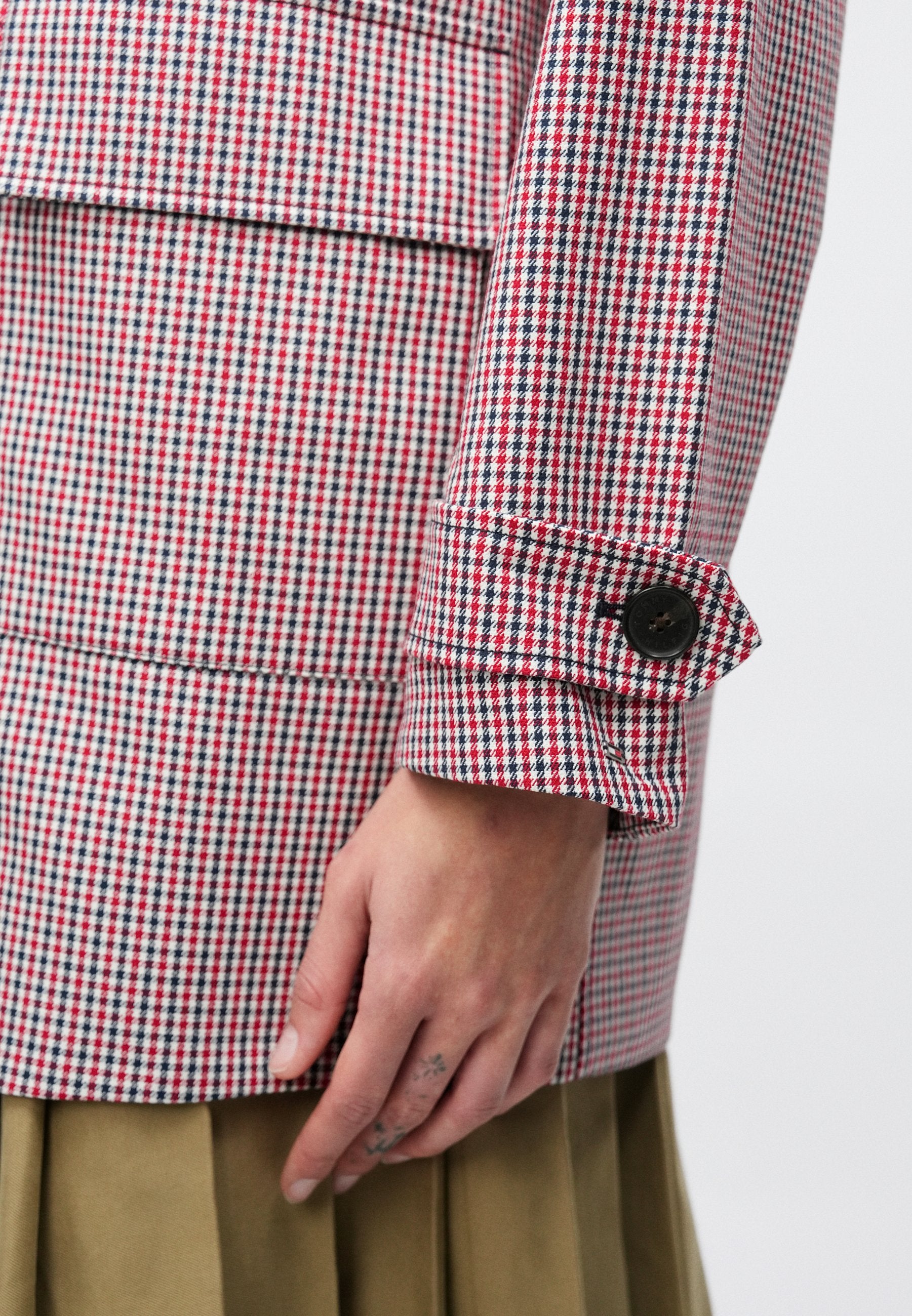 WATER REPELLENT CHECK OVERSIZED 2-IN-1 COAT Media 6