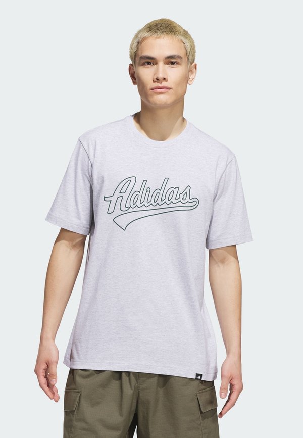 adidas Sportswear ADIDAS SPORTSWEAR VARSITY TAILSWEEP GRAPHIC T-SHIRT - Print T-shirt - light grey heather