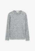 TOM TAILOR Jumper - navy blue multicolor space dye
