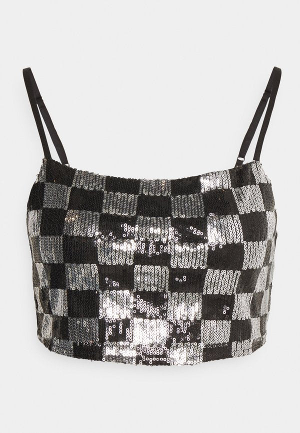 Noisy May NMMINDY  SEQUIN CROPPED TOP