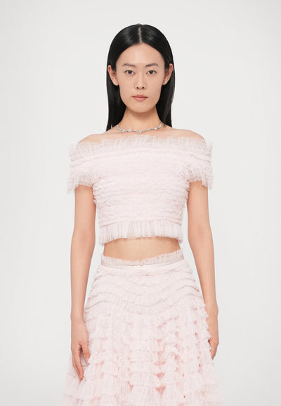 Needle & Thread HATTIE SMOCKED OFF SHOULDER