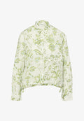 s.Oliver S.OLIVER BLUSE - Button-down blouse - creme grün mehrfarbig