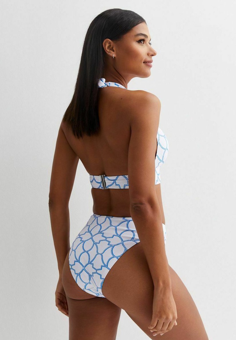 New Look GEOMETRIC PRINT TIE HIGH WAIST