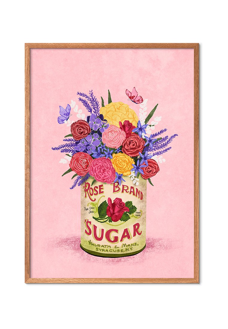Poster and Frame FLOWERS IN A VINTAGE CAN