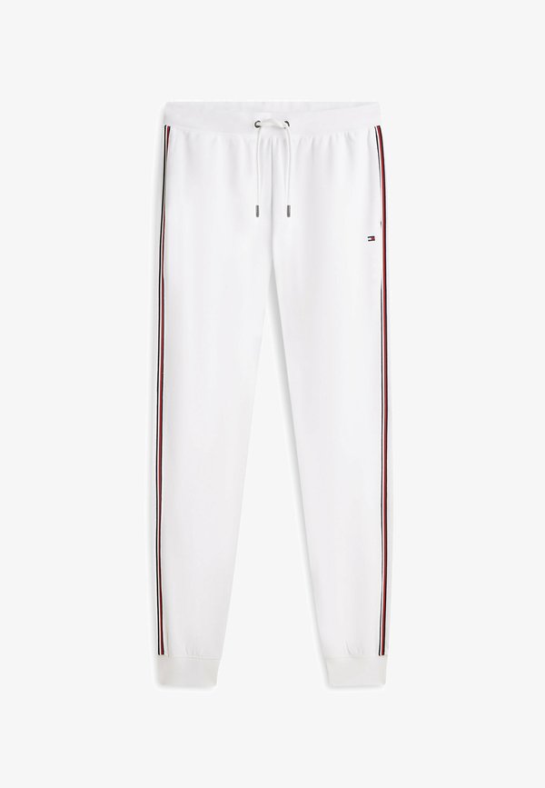 Tommy Hilfiger GLOBAL STRIPE CUFFED LEG - Tracksuit bottoms - white