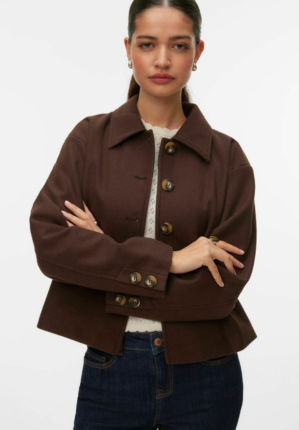 Vero Moda VMIDA Light - Summer jacket - chocolate brown