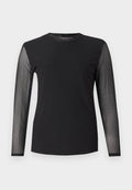 ONLY ONLERICA MESH L/S TOP JRS NOOS - Long sleeved top - black