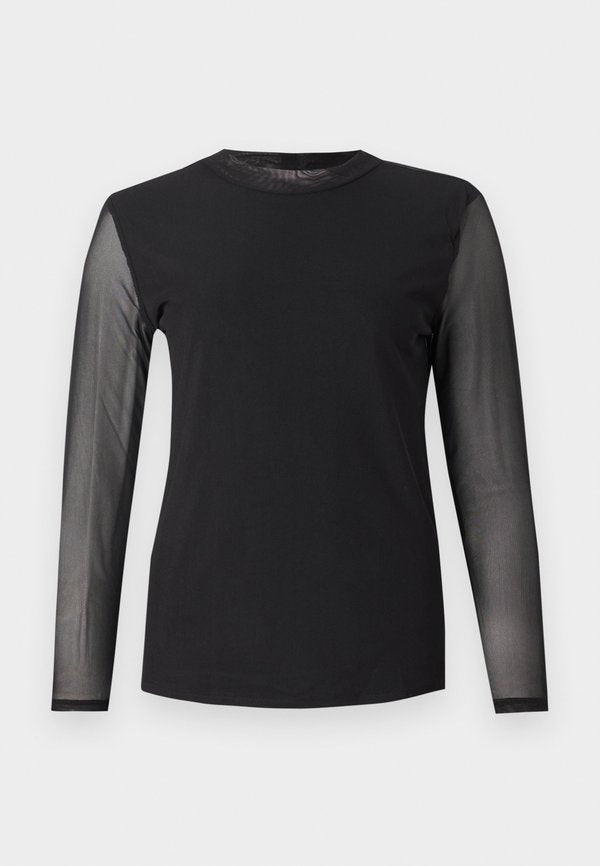 ONLY ONLERICA MESH L/S TOP JRS NOOS - Long sleeved top - black