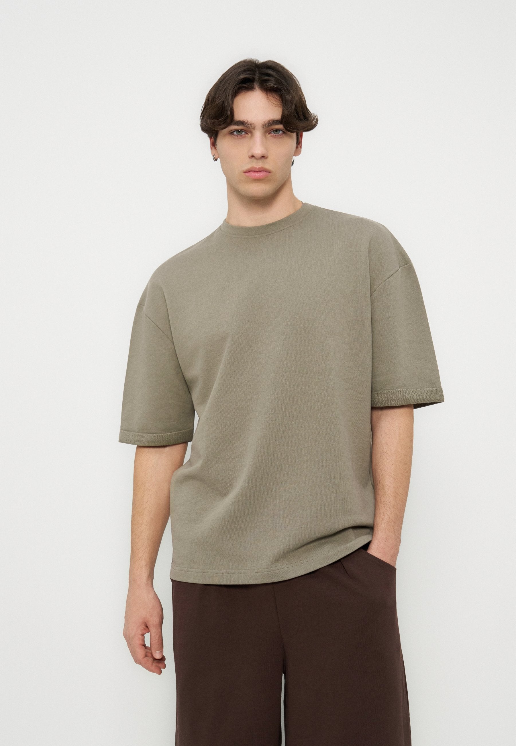YOURTURN HEAVYWEIGHT OVERSIZED FIT TURN UP TERRY