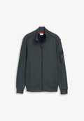 TOM TAILOR Cardigan - navy green stripe structure