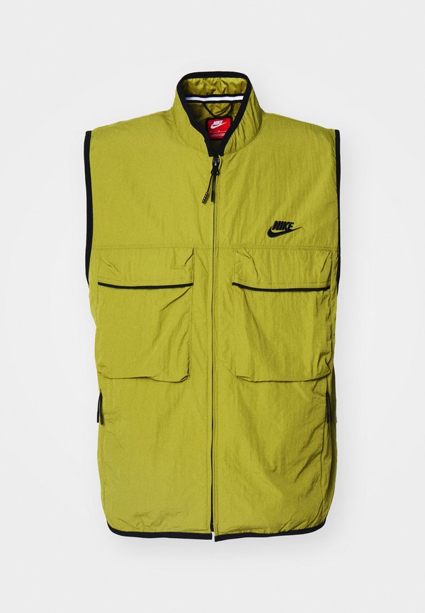 Nike Sportswear TECH WOVEN VEST - Waistcoat - pacific moss/black